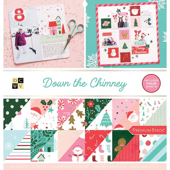 DCWV&#xAE; Down the Chimney Double-Sided Cardstock Premium Stack&#xAE;, 12&#x22; x 12&#x22;